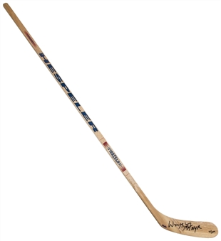 Wayne Gretzky Autographed Hespeler Hockey Stick (UDA)